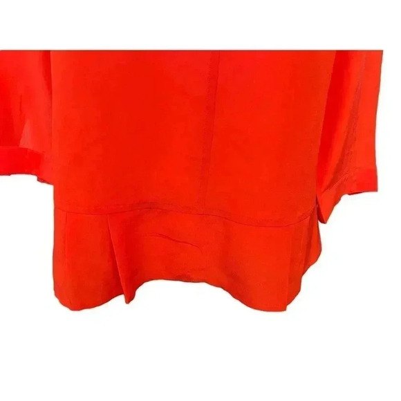 Trina Turk 100% Silk Top Blouse Sheer Orange Lightweight Size Small - Picture 2 of 9